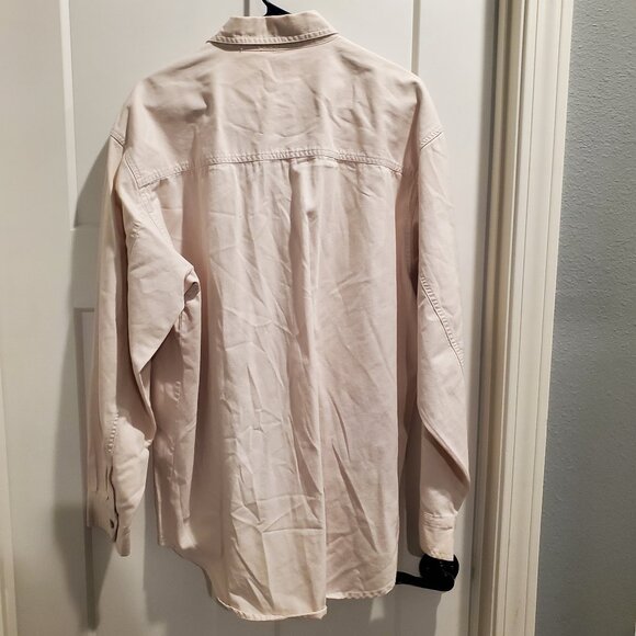 Levi's Off White Loose Fit 100% cotton men's shirt-Sz Large - Picture 6 of 8